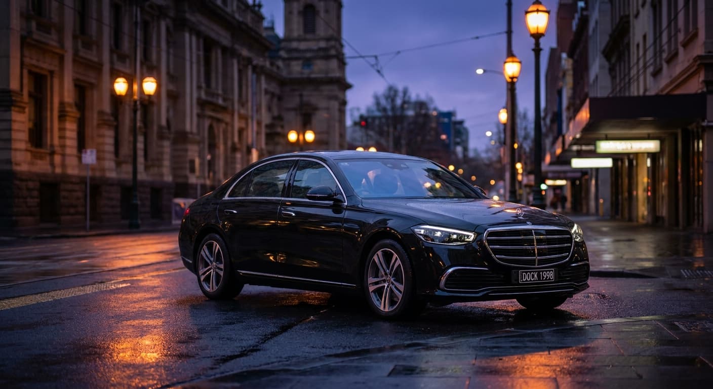 Black Mercedes S-Class for premium chauffeur bookings